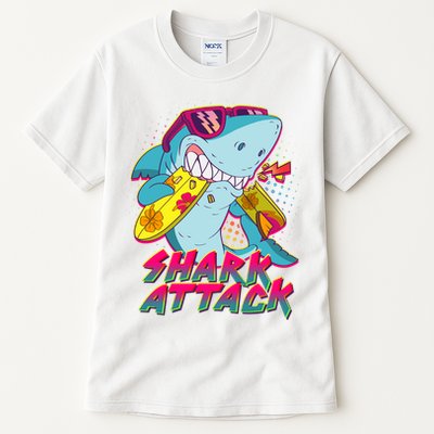 Funny Retro 80s Shark Attack Tall T-Shirt