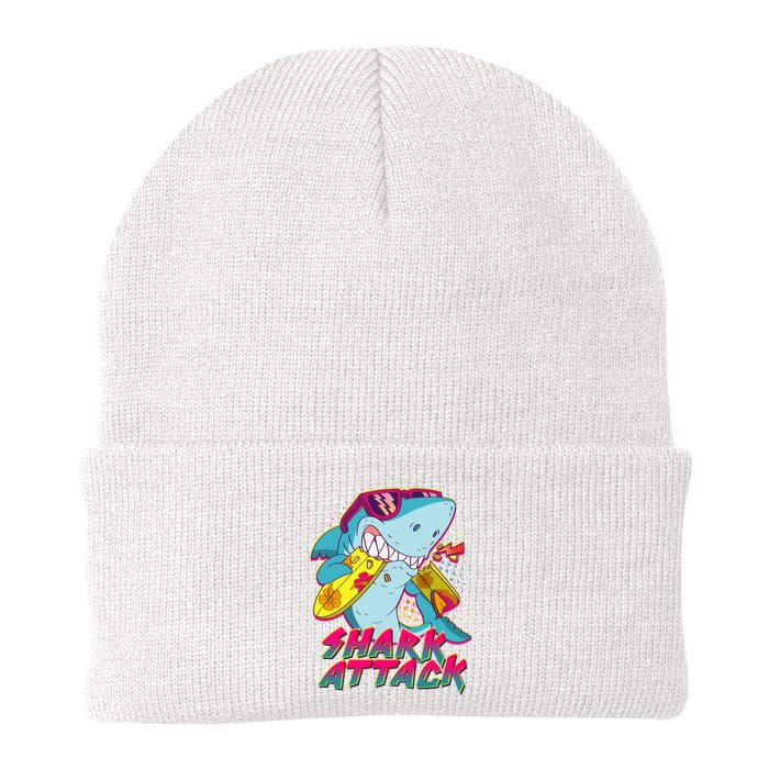 Funny Retro 80s Shark Attack Beanie