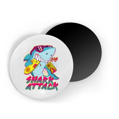 Funny Retro 80s Shark Attack Magnet