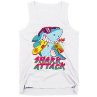 Funny Retro 80s Shark Attack Tank Top