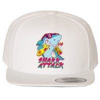 Funny Retro 80s Shark Attack Wool Snapback Cap