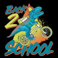 Funny Retro 80's 90's Back To 2 School TRex Dinosaur Bike City Backpack
