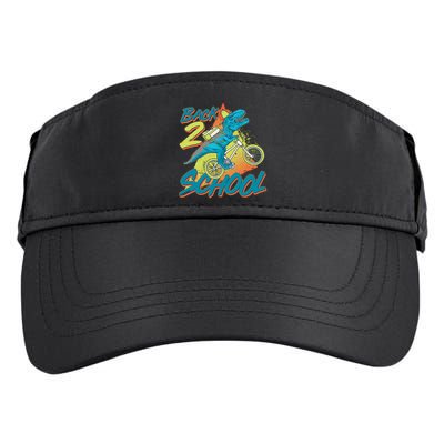 Funny Retro 80's 90's Back To 2 School TRex Dinosaur Bike Adult Drive Performance Visor