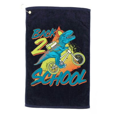 Funny Retro 80's 90's Back To 2 School TRex Dinosaur Bike Golf Towel
