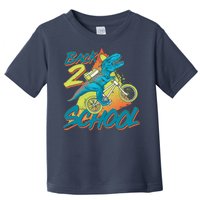 Funny Retro 80's 90's Back To 2 School TRex Dinosaur Bike Toddler T-Shirt