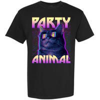 Funny Retro 80s Eighties Party Animal Cat Garment-Dyed Heavyweight T-Shirt