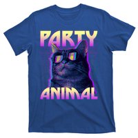 Funny Retro 80s Eighties Party Animal Cat T-Shirt