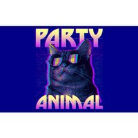 Funny Retro 80s Eighties Party Animal Cat Bumper Sticker