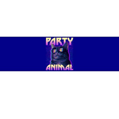 Funny Retro 80s Eighties Party Animal Cat Bumper Sticker