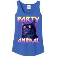 Funny Retro 80s Eighties Party Animal Cat Ladies Essential Tank