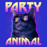Funny Retro 80s Eighties Party Animal Cat 16 in Basic Backpack