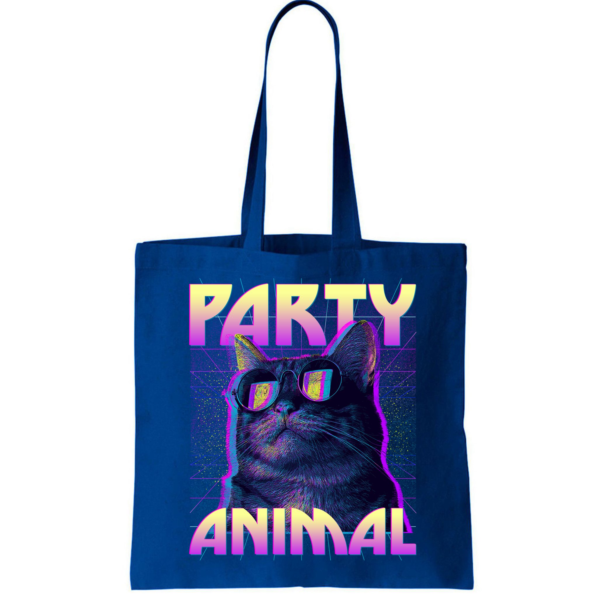 Funny Retro 80s Eighties Party Animal Cat Bag