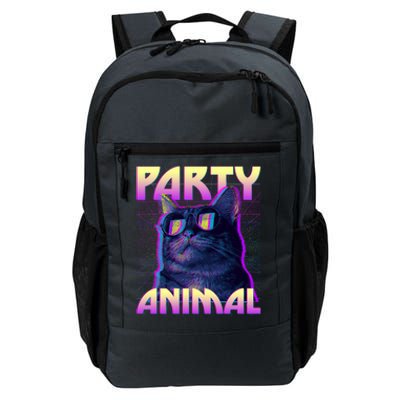 Funny Retro 80s Eighties Party Animal Cat Daily Commute Backpack