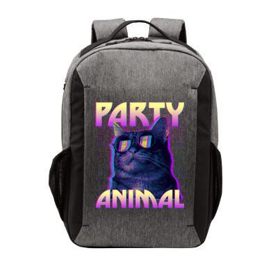 Funny Retro 80s Eighties Party Animal Cat Vector Backpack