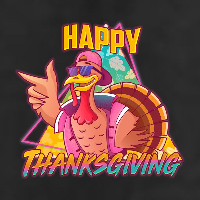 Funny Retro 80s 90s Thanksgiving Turkey Adult Drive Performance Visor