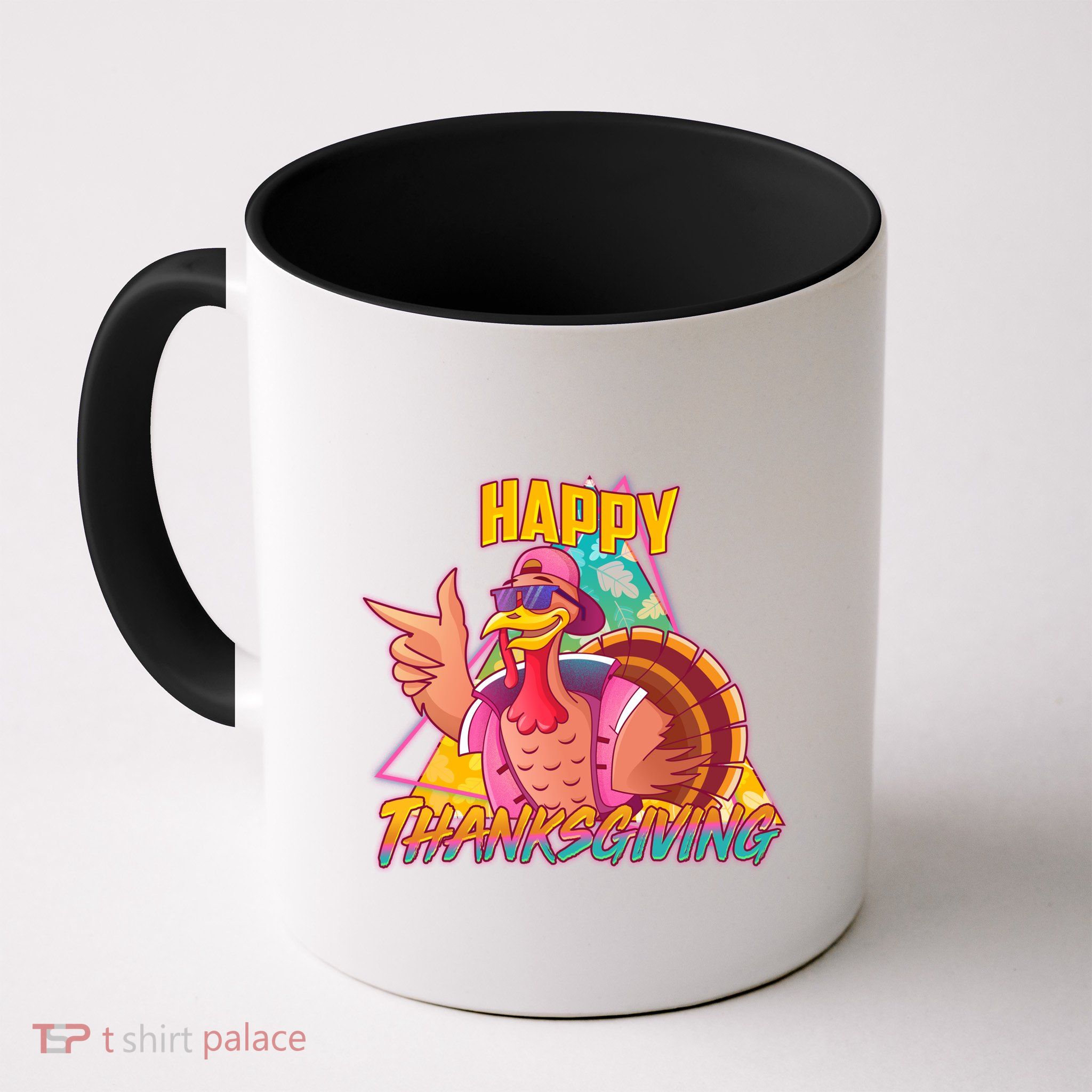 Funny Retro 80s 90s Thanksgiving Turkey Mug