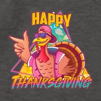 Funny Retro 80s 90s Thanksgiving Turkey Vector Backpack