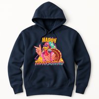 Funny Retro 80s 90s Thanksgiving Turkey Hoodie