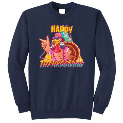 Funny Retro 80s 90s Thanksgiving Turkey Sweatshirt