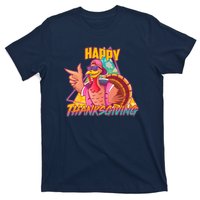 Funny Retro 80s 90s Thanksgiving Turkey T-Shirt