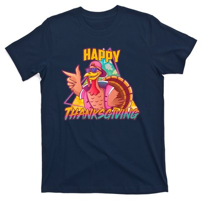 Funny Retro 80s 90s Thanksgiving Turkey T-Shirt