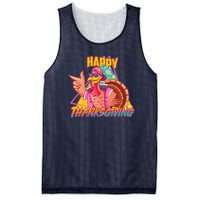 Funny Retro 80s 90s Thanksgiving Turkey Mesh Reversible Basketball Jersey Tank