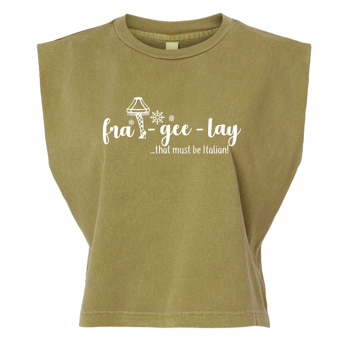 FRA-GEE-LAY That Must Be Italian Garment-Dyed Women's Muscle Tee