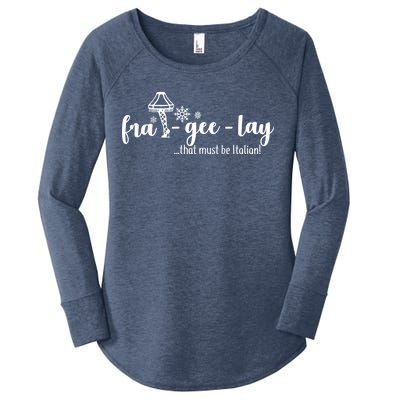 FRA-GEE-LAY That Must Be Italian Women's Perfect Tri Tunic Long Sleeve Shirt