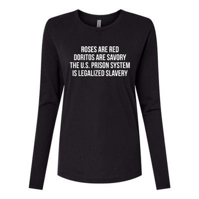 Funny Roses Are Red Doritos Are Savory The US Prison Costume Roses Are Red Funny Womens Cotton Relaxed Long Sleeve T-Shirt