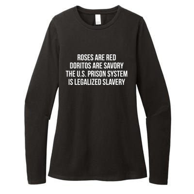 Funny Roses Are Red Doritos Are Savory The US Prison Costume Roses Are Red Funny Womens CVC Long Sleeve Shirt