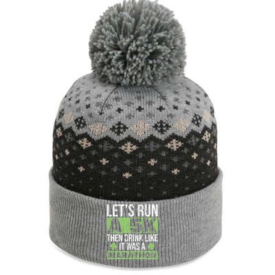 Funny Run A 5k Like A Marathon 5k St Patricks Day Gift The Baniff Cuffed Pom Beanie