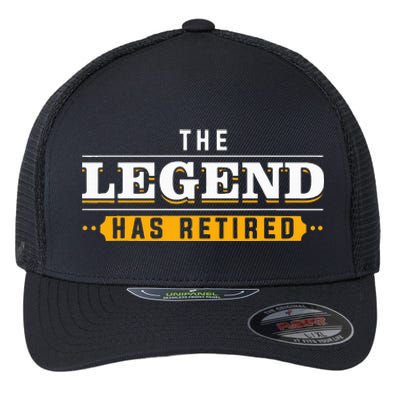 Funny Retirement Art For Retired Legend Retiree Flexfit Unipanel Trucker Cap