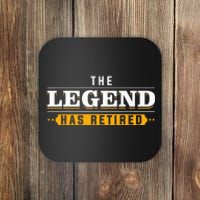 Funny Retirement Art For Retired Legend Retiree Coaster