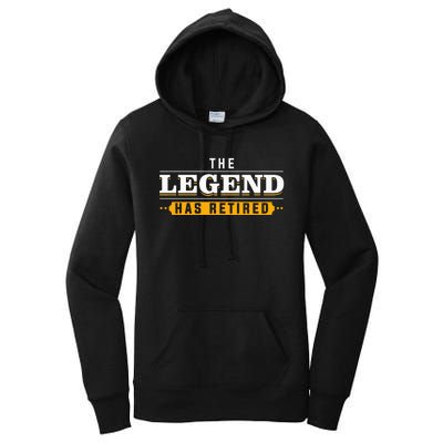 Funny Retirement Art For Retired Legend Retiree Women's Pullover Hoodie