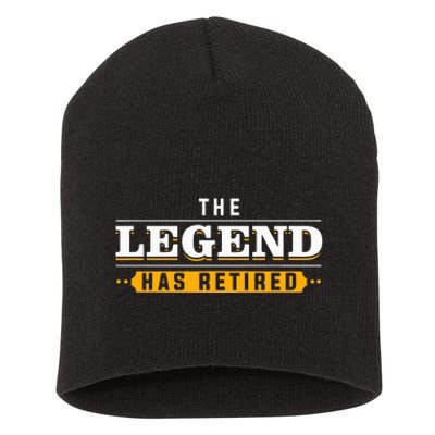 Funny Retirement Art For Retired Legend Retiree Short Acrylic Beanie