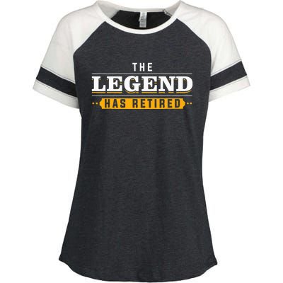 Funny Retirement Art For Retired Legend Retiree Enza Ladies Jersey Colorblock Tee