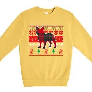 Frenchie Reindeer A Christmas Icon Cute Gift Premium Crewneck Sweatshirt