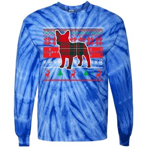 Frenchie Reindeer A Christmas Icon Cute Gift Tie-Dye Long Sleeve Shirt