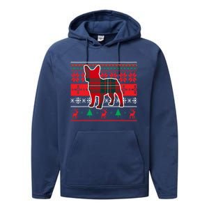 Frenchie Reindeer A Christmas Icon Cute Gift Performance Fleece Hoodie