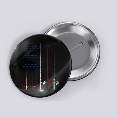 Fishing Rods American Flag Button