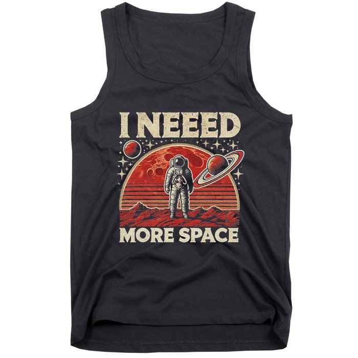 Funny Retro Astronaut In Space Vintage Planet Occupy Mars Tank Top