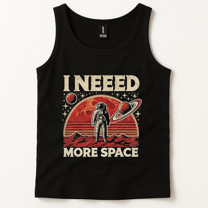 Funny Retro Astronaut In Space Vintage Planet Occupy Mars Tank Top