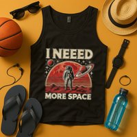 Funny Retro Astronaut In Space Vintage Planet Occupy Mars Tank Top