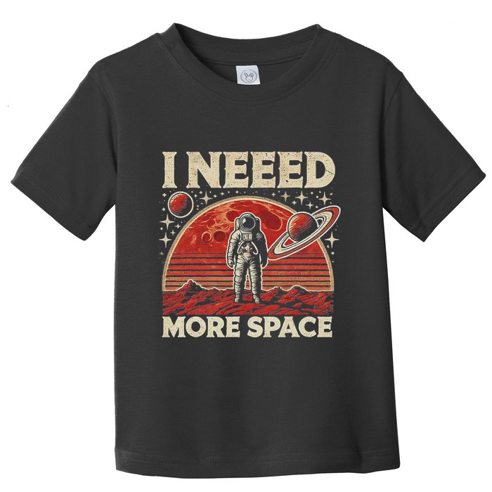 Funny Retro Astronaut In Space Vintage Planet Occupy Mars Toddler T-Shirt