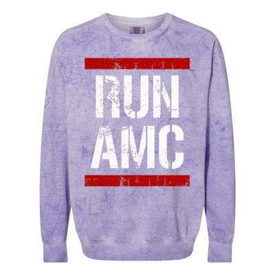 Funny Run AMC Stock Meme Crypto Colorblast Crewneck Sweatshirt