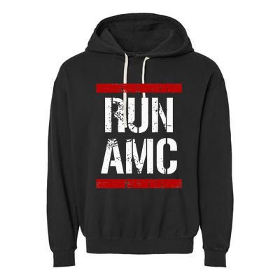 Funny Run AMC Stock Meme Crypto Garment-Dyed Fleece Hoodie