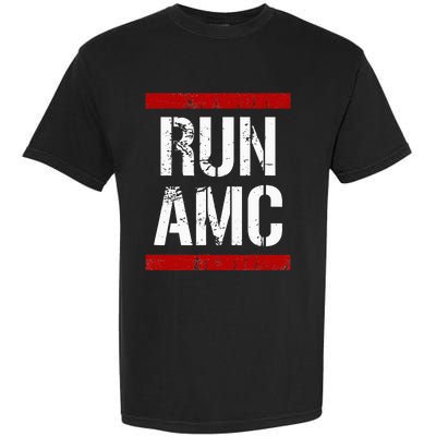 Funny Run AMC Stock Meme Crypto Garment-Dyed Heavyweight T-Shirt