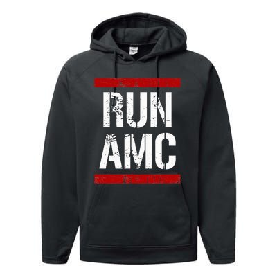 Funny Run AMC Stock Meme Crypto Performance Fleece Hoodie