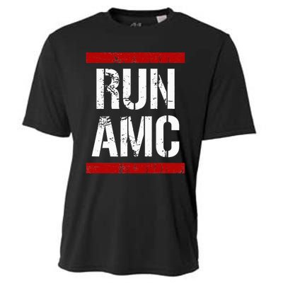 Funny Run AMC Stock Meme Crypto Cooling Performance Crew T-Shirt