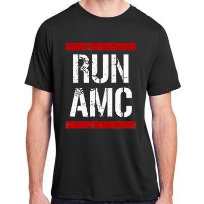 Funny Run AMC Stock Meme Crypto Adult ChromaSoft Performance T-Shirt